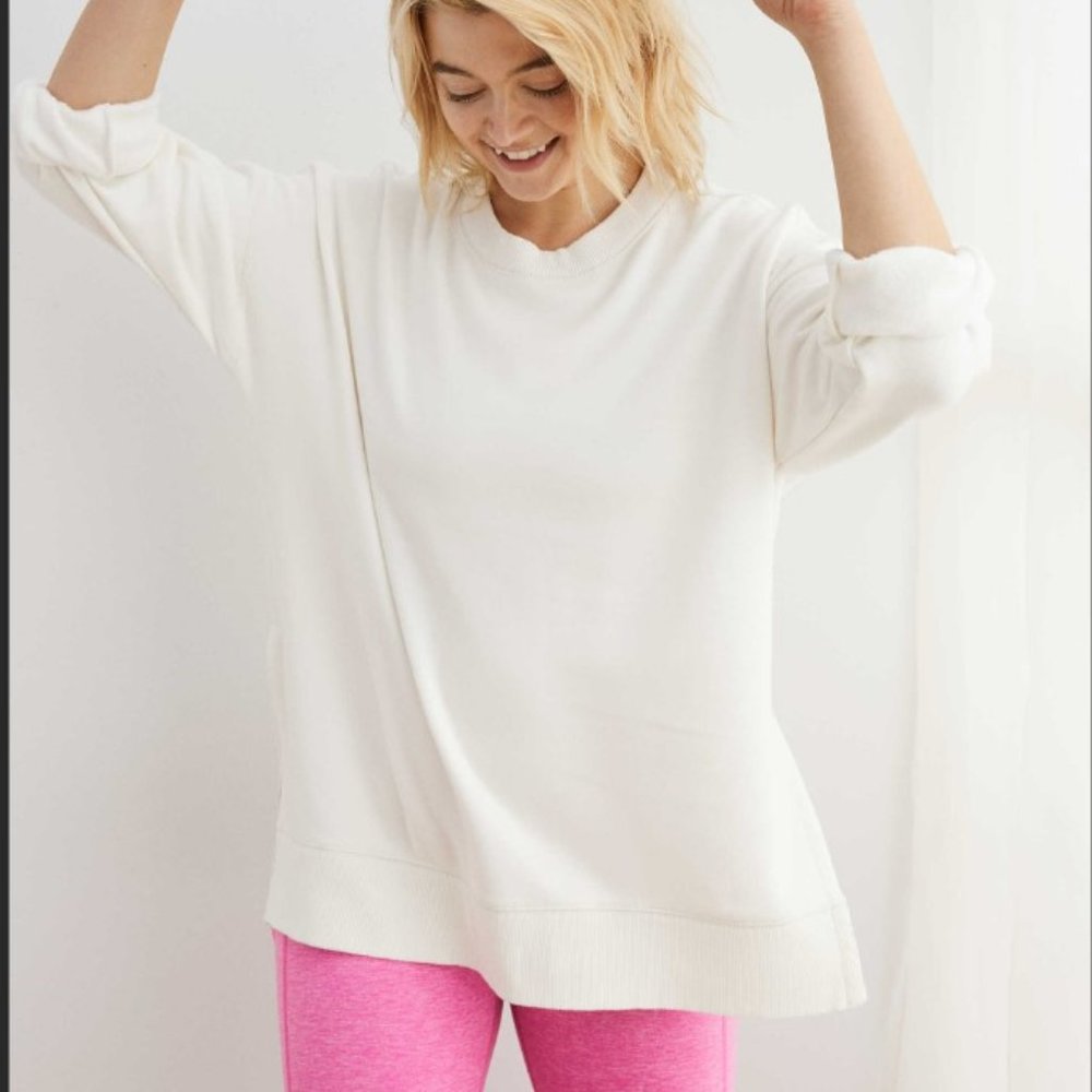 Aerie Oversized Coziest Desert Sweatshirt - Soft Muslin